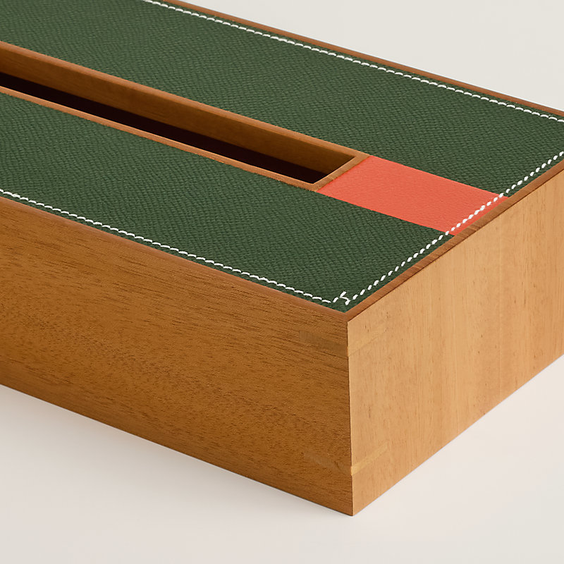 Pleiade en Casaque tissue box, small model - Red | Hermès Netherlands